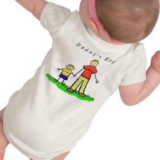 Daddy's Boy T-shirt Blond Picture on Back