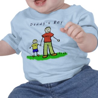 Daddy's Boy Blond Art Shirt Picture on Front