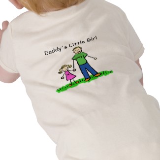 Daddy's Girl T-shirt Blond Family Art Back Side