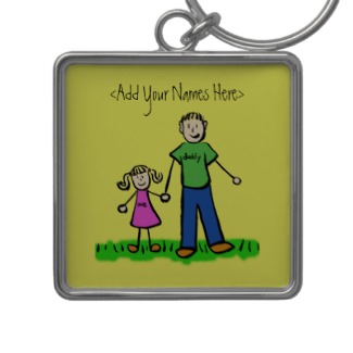 Daddy's Girl Blond Keychain (Custom Names)