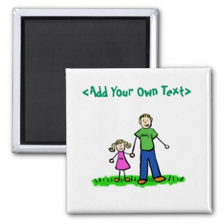 Daddy's Little Girl Custom Gift Magnet (Blond)