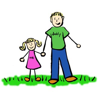 Father and Daughter Art Family Blond Picture