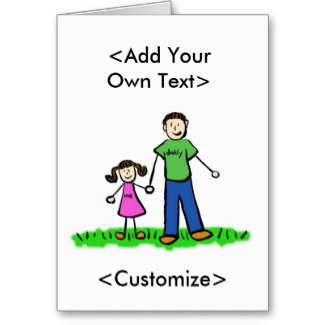 Daddy's Little Girl Custom Family Greeting Cards