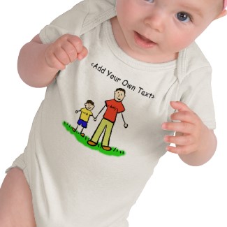 Daddy and Son Family Art Brunette Shirt