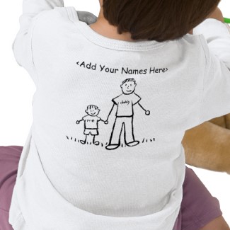 Father and Son Shirt Back Side Family Art