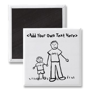 Father and Son Magnet Custom Names