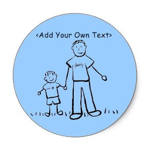 Daddy's Boy Custom Names Stickers Text