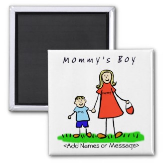 Mommy's Boy - Mother and Son Blonde Family Magnet