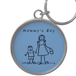 Mommy's Boy Drawing Keychain