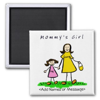 Mommy's Girl - Mother & Daughter Brunette Magnet