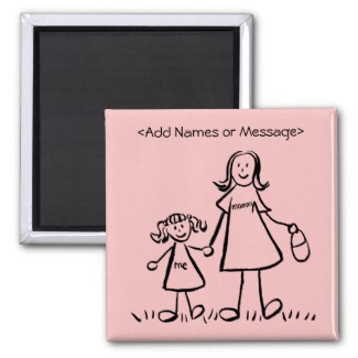 Mommy & Me - Mother and Daughter Custom Magnets