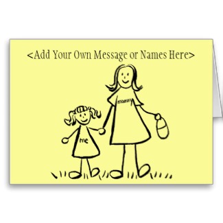 Mommy and Me Greeting Card (Customize Message)