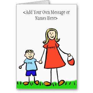 Mommy & Me Blond - Customize Greeting Card