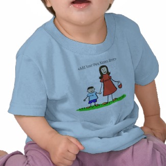 Mommy & Me T-Shirt (Brunette - Customized Names)