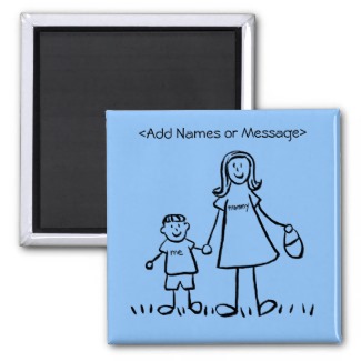 Mommy & Me - Mother and Son Blond Family Magnet