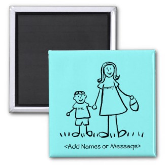 Mommy & Me - Mother and Son Custom Family Magnet
